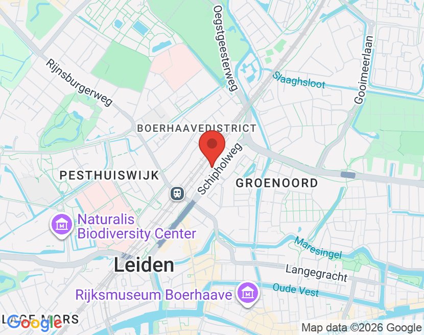 Kaart van Leiden Schipholweg 66, 2316 XE Leiden