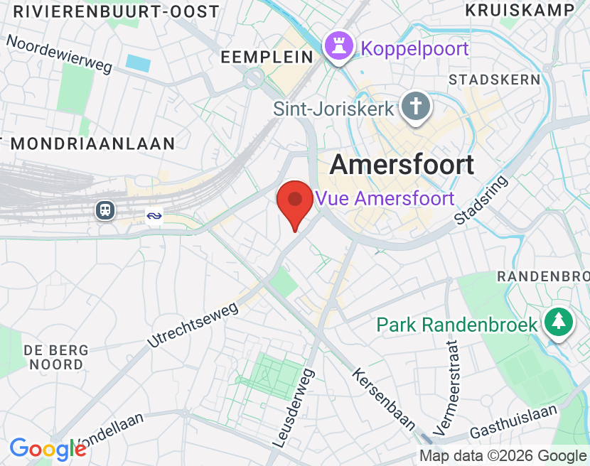 Kaart van Amersfoort Utrechtseweg 7, 3811 NA Amersfoort
